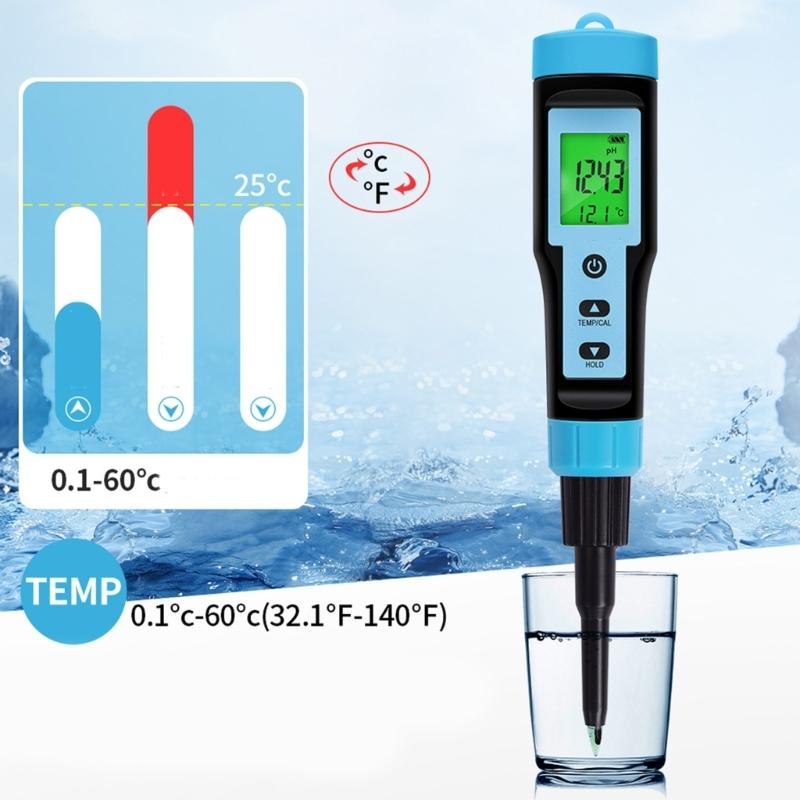 Карманный тестер кислотности пищевых продуктов Высокоточный датчик 0,01 точность, 0,00~14 диапазон для почвы, косметики, пищевых продуктов, сыра