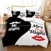 Black Queen King Couples Duvet Cover Set Pillowcase 3D Printed Bedding Set Single Double Twin Full Queen King Size Bedroom Decor