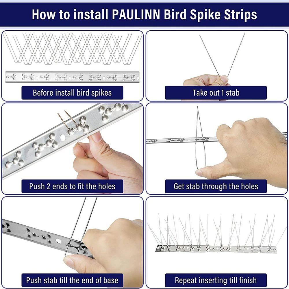 Простая установка отпугиватель птиц Устойчивость к ржавчине Игла для отпугивания птиц Устройство против птиц