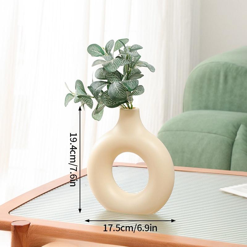 Artistic Plastic Flower Vase Nordic Style Vases Decorative Vase Flower Vases Living Room Ornament Home Decor Table Decoration