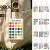 Makeup Color Guide 2Pcs Palette Keychain Pendant, Clear Acrylic Season Analysis Swatches Wardrobe Matcher Keychain, Card, Gifts for Fashion