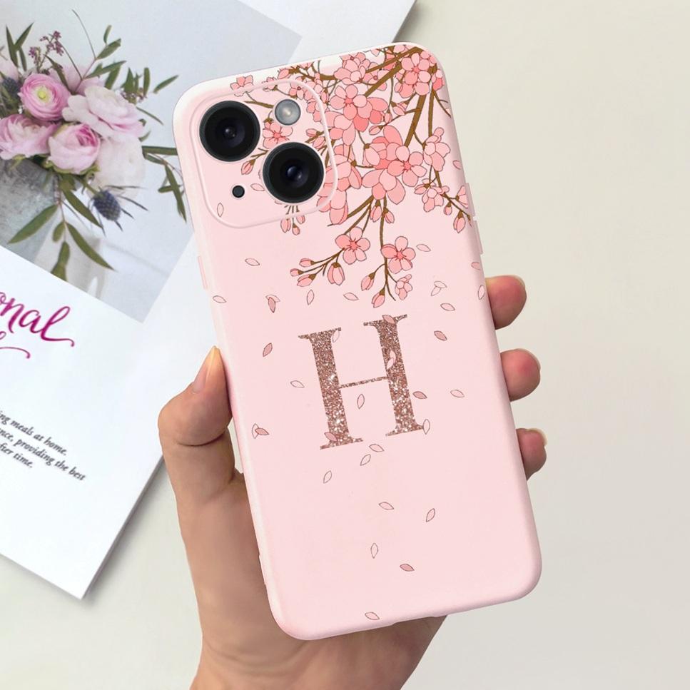 For Apple iPhone 15 15Pro 5G Case Fashion Letter Flower Luxury Crown Soft Silicone Cover For iPhone15+ 15Plus 15 Pro Max Bumper