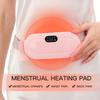 Cordless Electric Waist Belt Massager - Portable Fast Heating Pad with 3 Heat Levels, 3 Massage Modes, Back and Belly Heating
