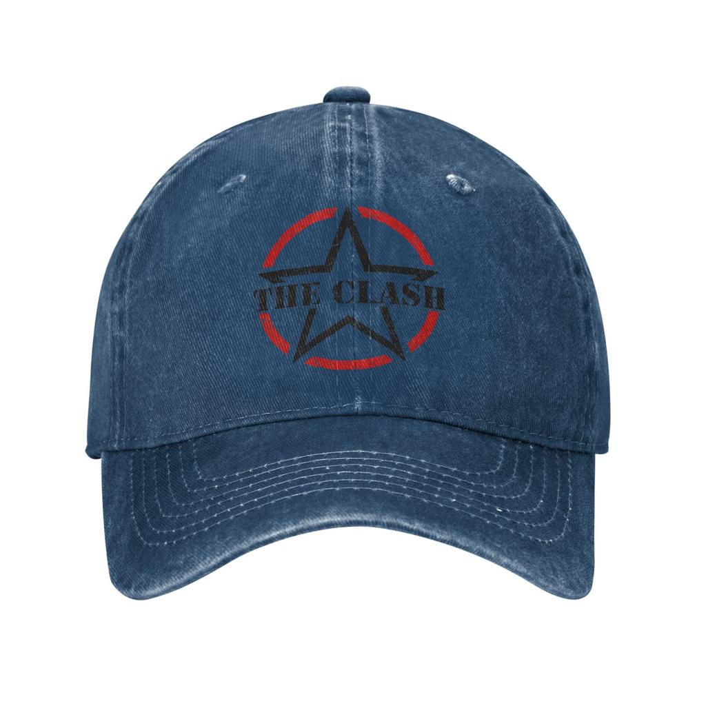 The Clash Baseball Cap Retro Distressed Washed  Headwear Unisex Style Outdoor Activities  Gift Caps Hat