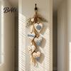 Handmade Hanging Heart Ornament Wall Decor, 5 Layered Hearts Ornament, Rustic Farmhouse Coastal Style Wood Indoor Decor Sign, Thanksgiving Fall
