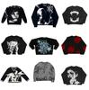 Unisex Hip Hop Streetwear Knitted Sweater Men Gothic Portrait Print Pullover Autumn Harajuku Sweater Women Oversized Sweater