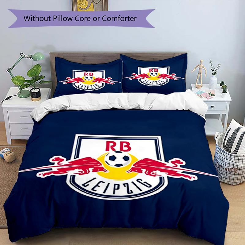 3pcs Duvet Cover Set (1*Duvet Cover + 2*Pillowcase, Without Core), RB Leipzig Print Bedding Set, Bedroom Decor, All‑Season, Birthday Gift