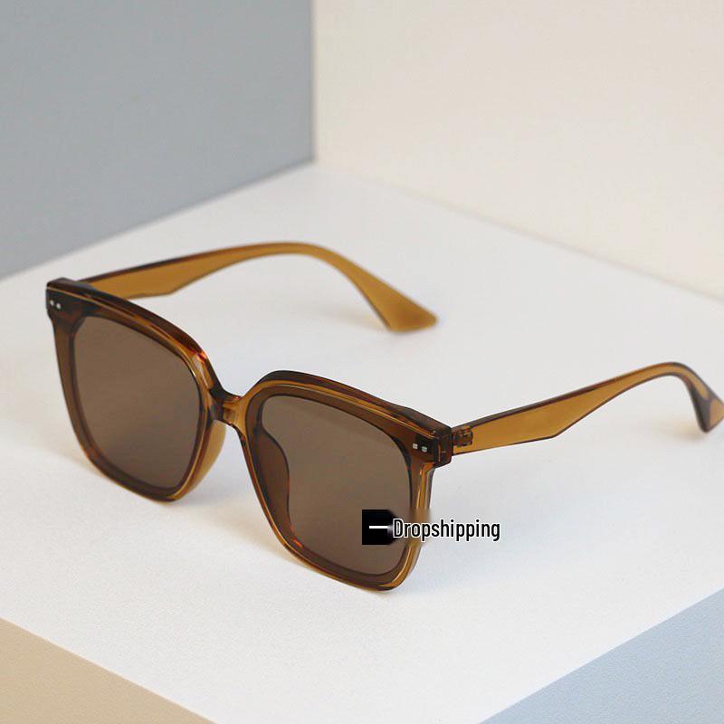 Квадратные желтые солнцезащитные очки 2024 года для узких и крупных лиц - Стройнящие и с защитой от УФ-лучей