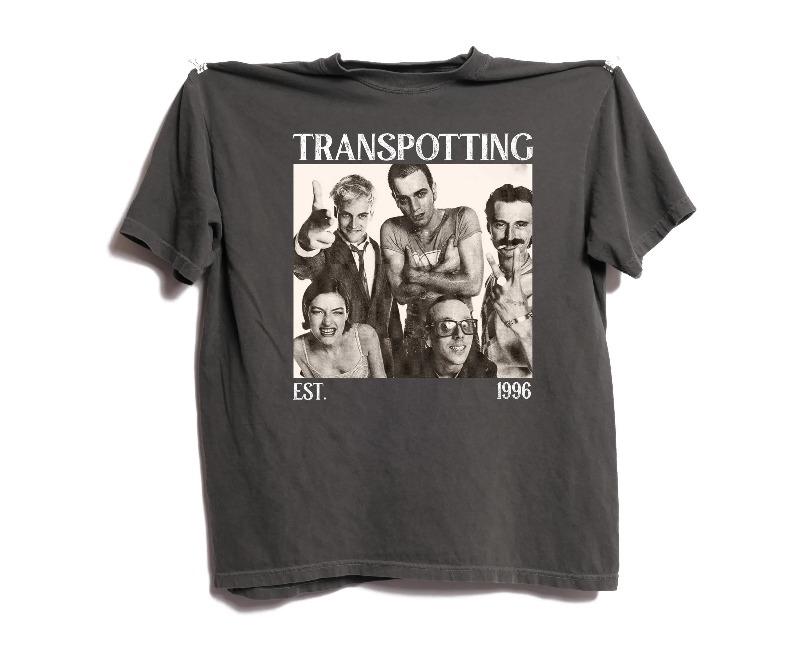 Trainspotting Винтажная футболка Comfort Colors Ретро 90-х Летняя Унисекс Свободная и дышащая футболка Топ