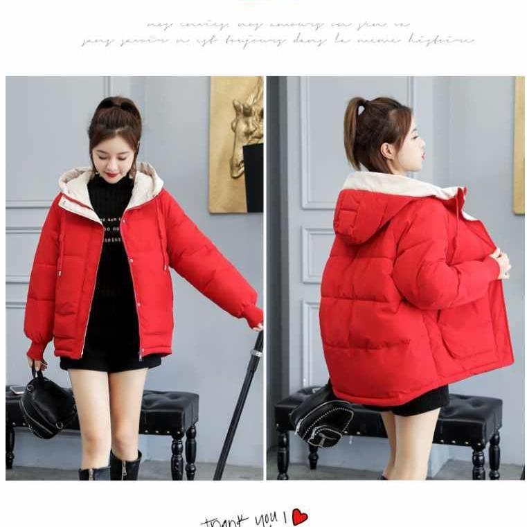 Women's Winter Hooded Jacket Short Cotton Coat Keep Warm Slim Fit Korean Fashion Plus Size Loose Women's Winter Down Jacket