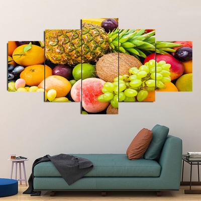 5 панелей тропический питательный баланс фрукты современный холст картина постер и принт настенное искусство домашний декор для гостиной без рамки