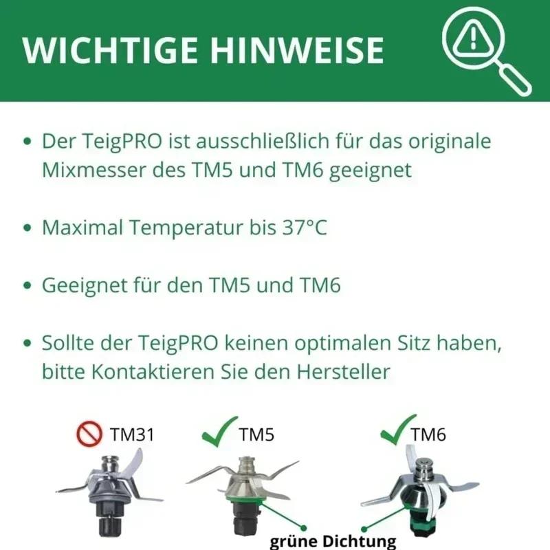 For Thermomix TM5 TM6 Protective Cover Mixer Blade Dough Kneading Head Seam Protectionsfrom Dough Dirt Thermomix Accessories