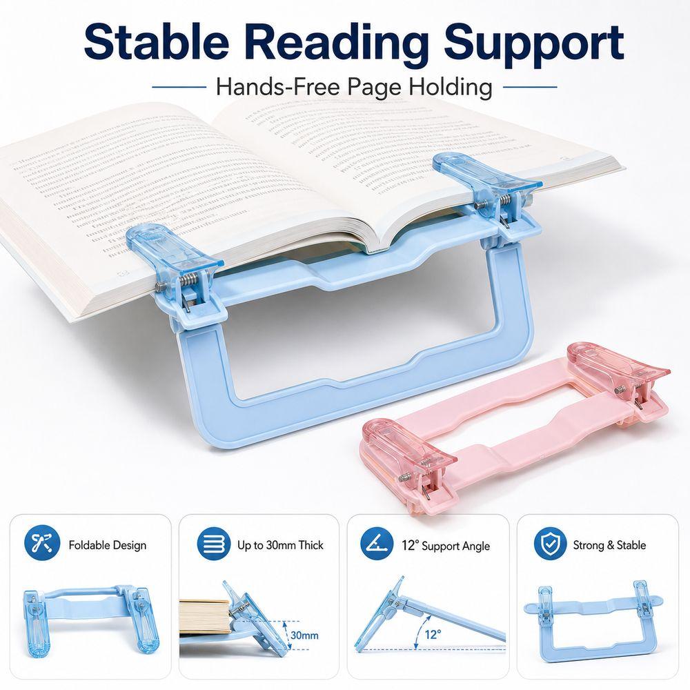 Double Head Reading Bookmark Holder 12° Anti Page Turning Holder New Page Holder Clip Reading Aid