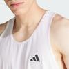 adidas Мужская белая майка для бега без рукавов с логотипом IK7435