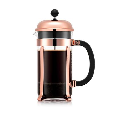 Кофеварка BODUM Кофе-пресс CHAMBORD Френч-пресс Кофеварка 1000 мл Медный фильтр из нержавеющей стали Стеклянный стакан Кофе погружного типа [Подлинный