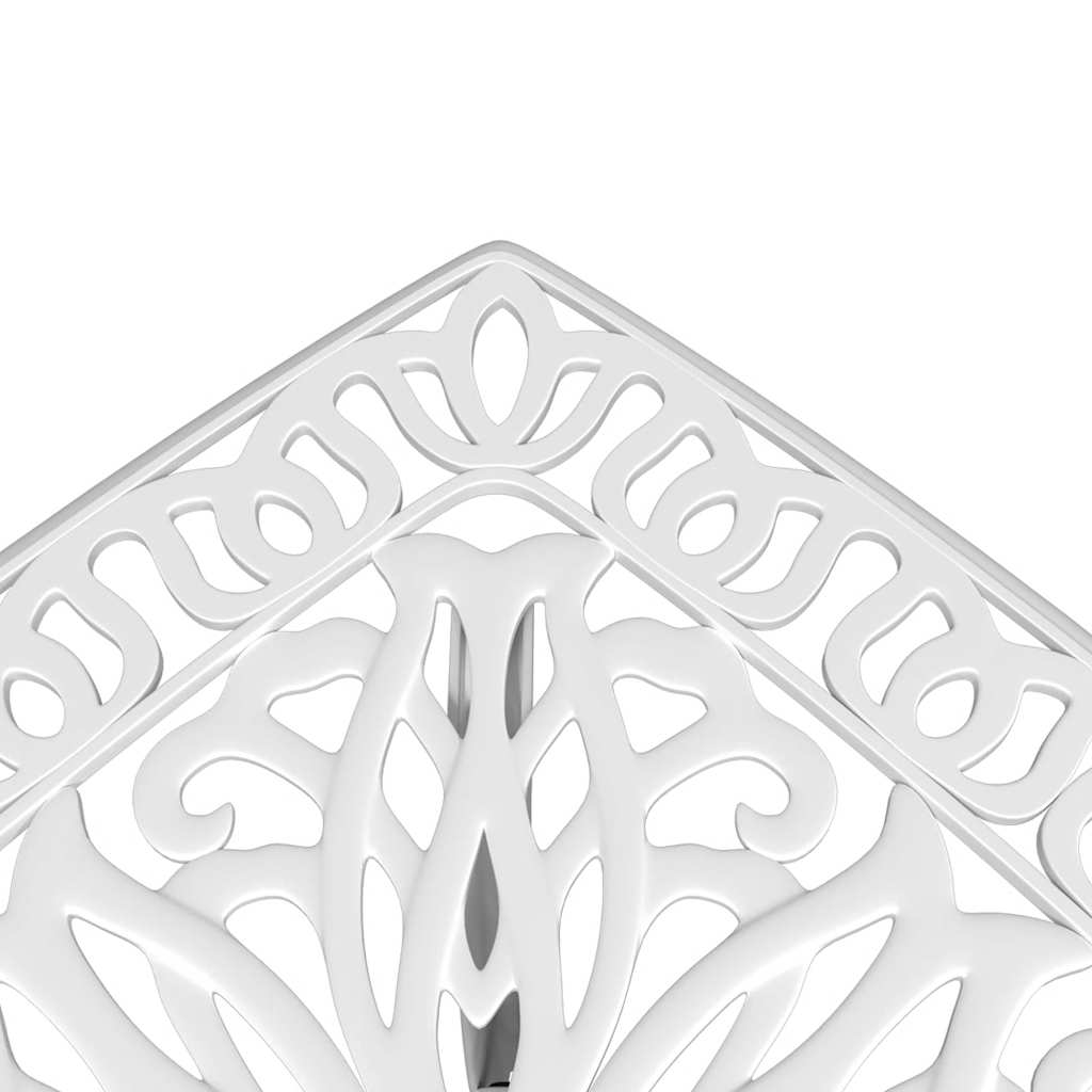 Garden Table White 53 x 53 x 53 cm Cast Aluminum