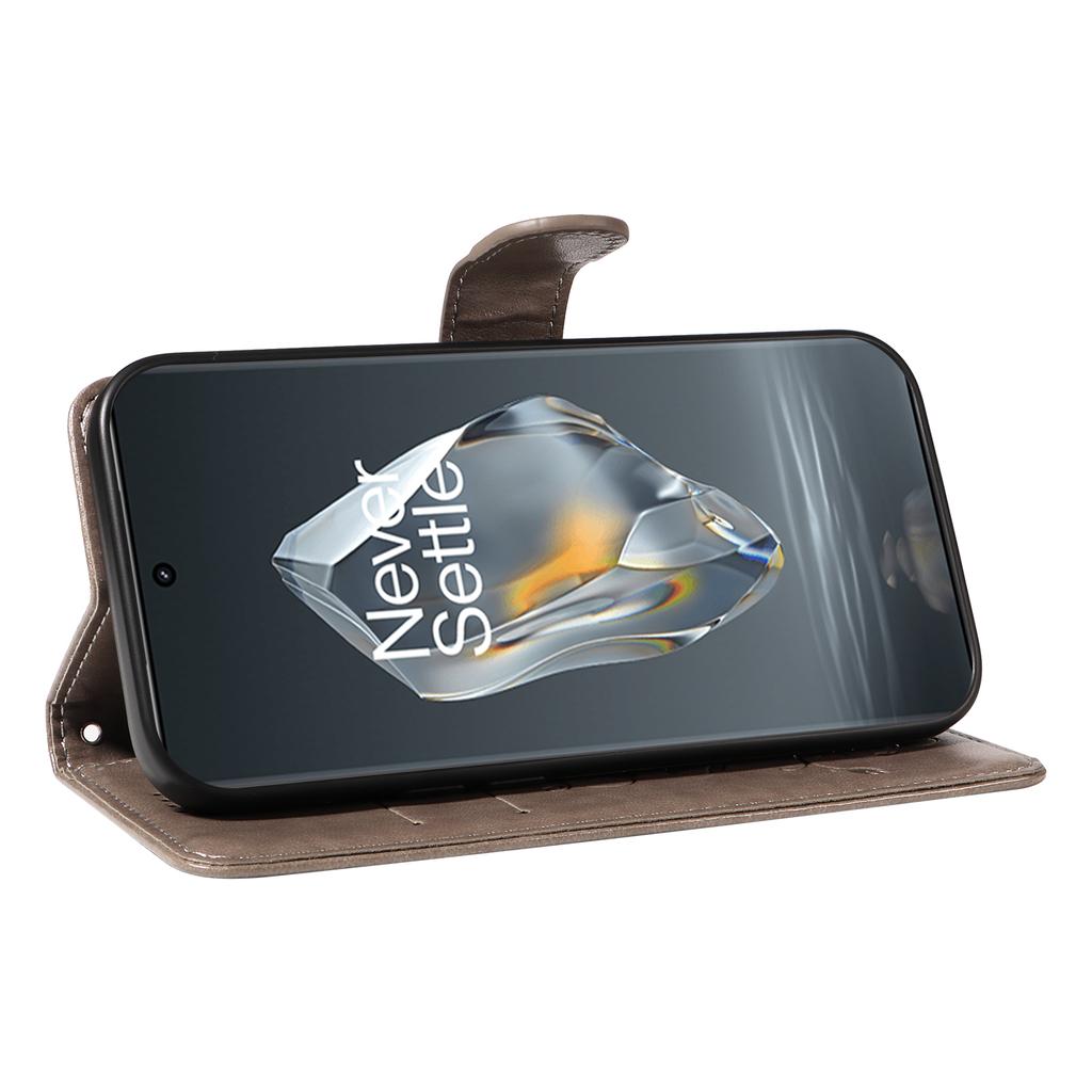 For OnePlus 12R 5G/Ace 3 5G PU Leather Cases Flower Pattern Wallet Stand Phone Cover with Strap