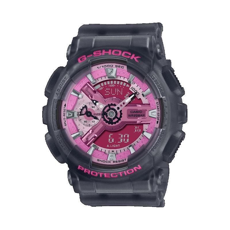 Casio Мужские кварцевые часы с цифровым дисплеем, водонепроницаемые до 200 м, ударопрочные, из смолы GMA-S110NP-8A