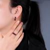 Bolaijewelry Simple Design Natural Garnet Ring Earrings Jewelry Set 925 Sterling Silver Fashion Women's Fine Jewelry