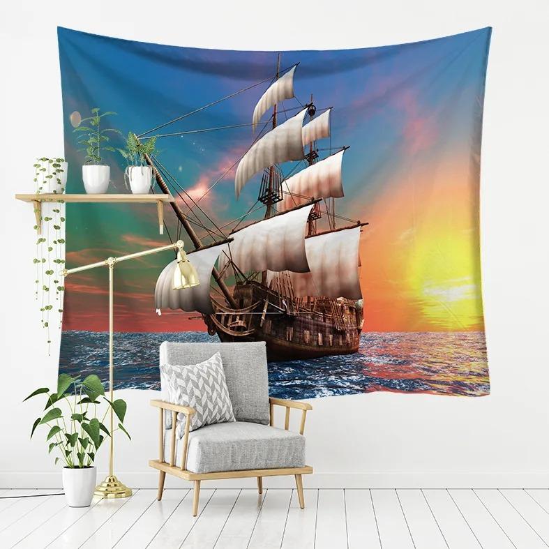 Отпуск с видом на море узор спальня гостиная гобелен украшение стены дома гобелен
