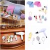 1/12 Dollhouse Makeup Kit Plastic Doll Dressing Tool Set Creative Doll Hair Dryer Comb  Toy