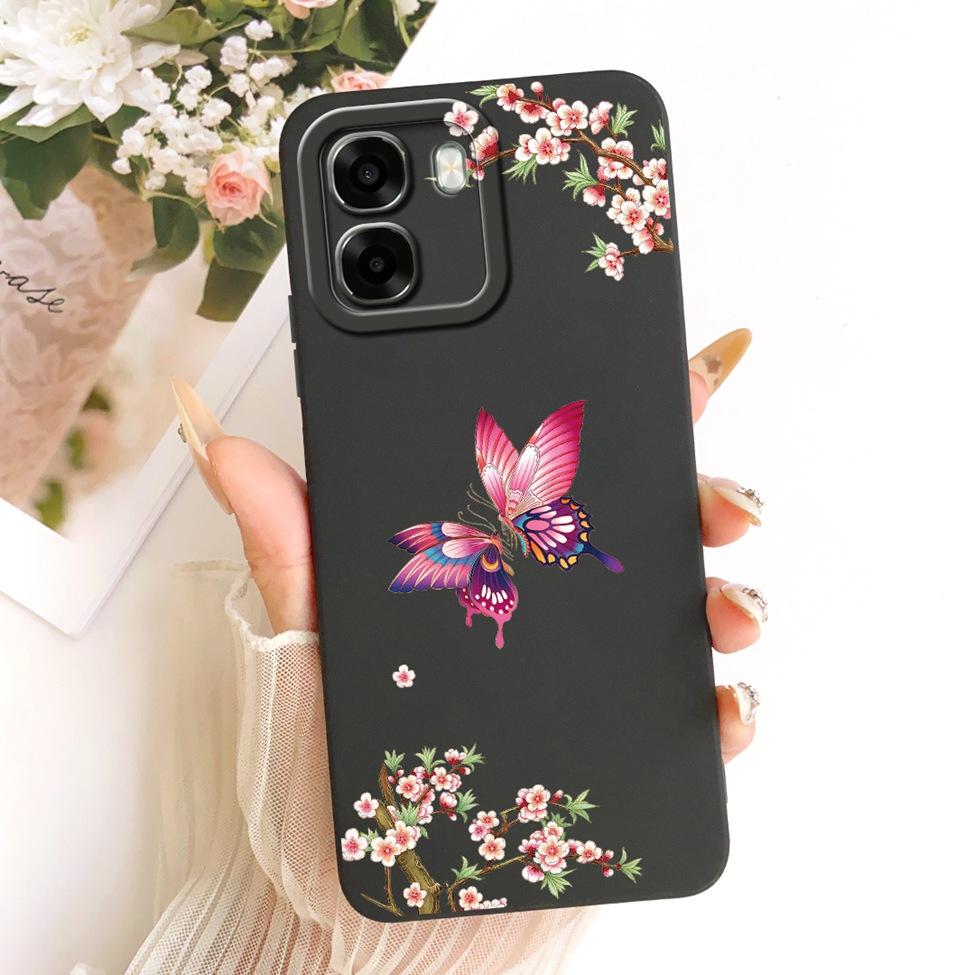 Чехол для телефона Oppo A6x 4G CPH2819 5G CPH2783 Чехол для Oppo A6x Милый Кавайный Роскошный Модный Цветы Крутой Расписной Силиконовый Корпус