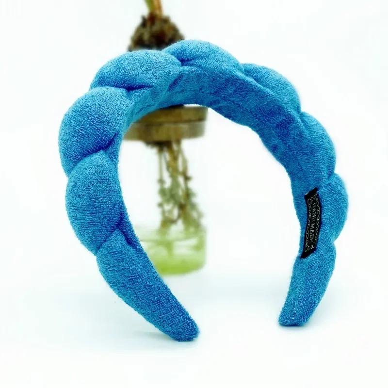 Корейская мягкая повязка на голову с облаком и губкой, пышные повязки для волос в стиле ретро, ​​женские повязки для волос с фиксированной челкой, обручи для волос для красоты, макияжа, головные уборы