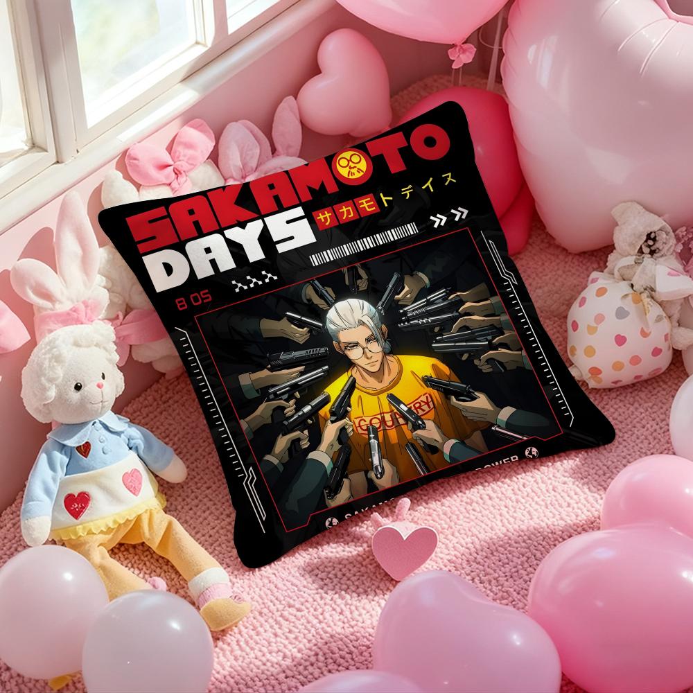 S-SAKamoTO DAYS Аниме Наволочка с принтом узора Подушка для гостиной Дивана и Декор спальни