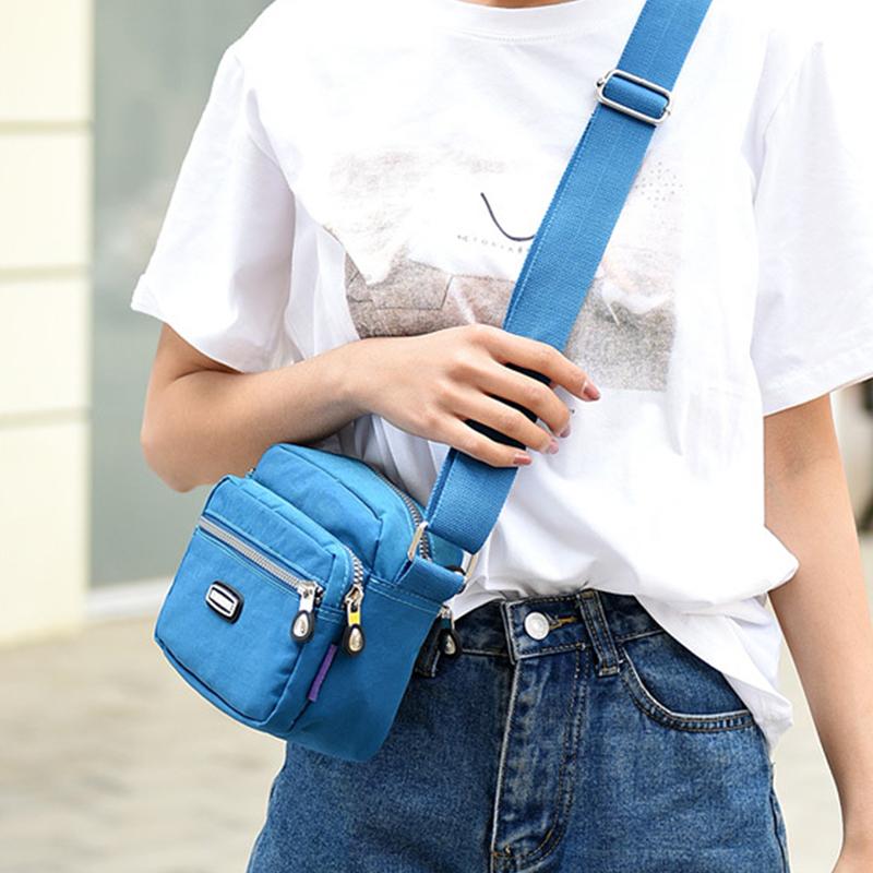 Yogodlns Женская водонепроницаемая нейлоновая сумка через плечо, легкая посылка, большая вместительная повседневная однотонная сумка через плечо, кошелек