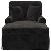 Reclining Chaise Lounge with Rocker and Cushions Black 157 x 91 x 91 cm ARES