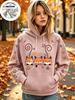 Women Fleece Hoodie, Lovely Cartoon Pet With Yarn Ball Print Long Sleeve Pullover, Sweet Casual Autumn Hooded Top