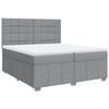 Maison Exclusive - Sommier à lattes de lit avec matelas Gris clair 200x200cm Tissu