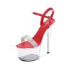 Woman's Shoes Summer Super High Stiletto Sandals Transparent Platform Party Wedding Shoes 17cm Heel 7cm Platfrom LFD