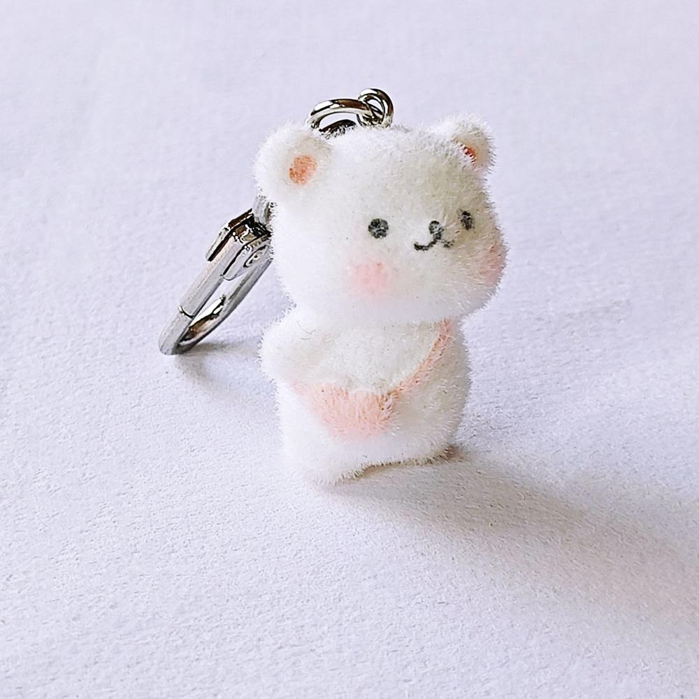 Fluffy Alpaca Elk Capybara Animal Keychains Resin Cartoon Lovely Funny Garlic Goose 3D Doll Pendant Bag Box Car Key Ring Jewelry
