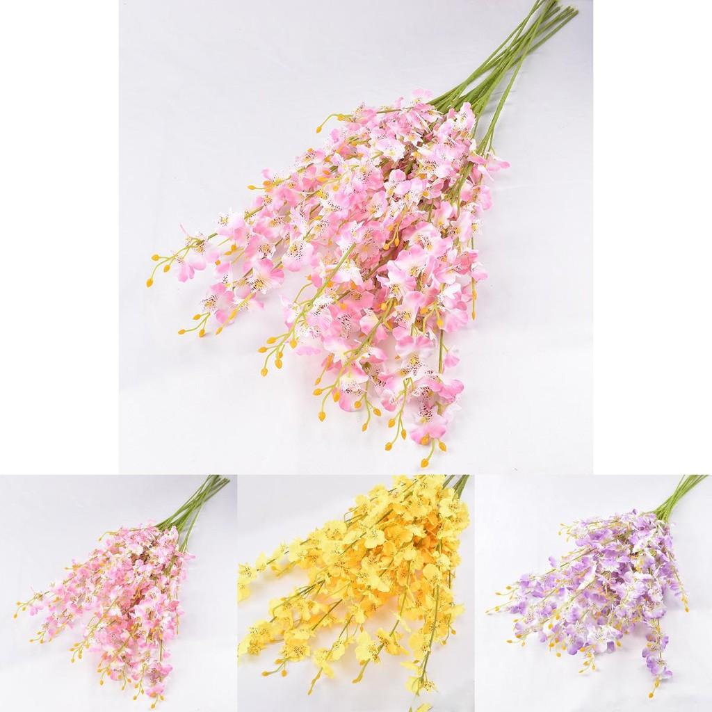 Oncidium Silk Flower Bouquet For Wedding Decor And Home Interior Decor With Realistic Craftsmanship