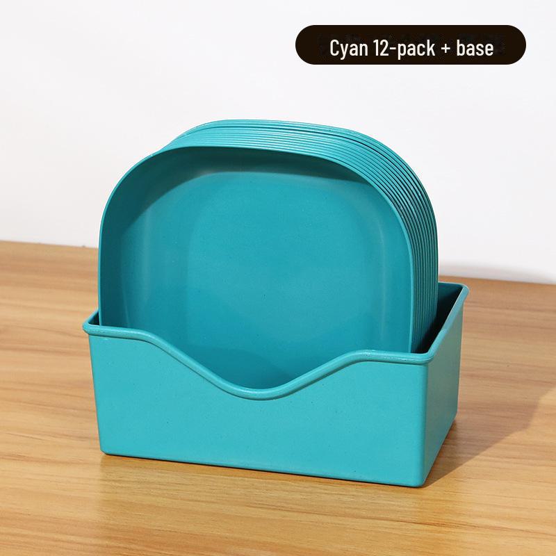 Японский обеденный набор из костяных тарелок: Элегантная тарелка для фруктов, орехов и конфет с местом для хранения, идеально подходит для домашнего использования или в качестве подарка