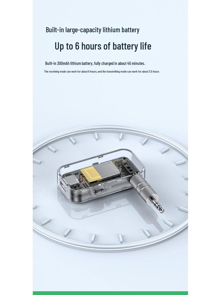 Приемник и передатчик Bluetooth 5.3: Автомобильный усилитель 2-в-1 и беспроводной аудиоконвертер 3,5 мм