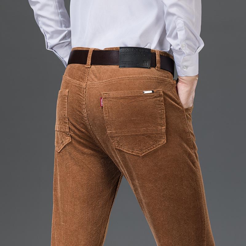 Коллекция осень/зима 2024 года, 6 цветов, вельвет, высококачественные деловые мужские повседневные вельветовые брюки, модные повседневные брюки
