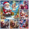 Алмазная картина Санта-Клаус полный квадрат круглая вышивка портрет мозаика стразы ручная работа хобби рождественский декоративный подарок
