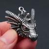 Vintage Vikings Dragon Pendant Necklace Mens 316L Stainless Steel Animal Head Biker Necklaces Punk Dragon Pendant Jewelry Gifts