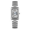 Elegant Small Women Watches Silver Steel Waterproof Luxury Hand Clock Female Gift Original Brand Ladies Rectangular Wristwatches