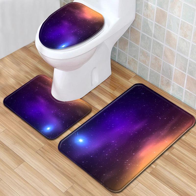 Star Bathroom Floor Mat Toilet Three-Piece Set