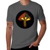 Primary Colors Patterned Mushroom Embroidery Tshirt Street Style Casual Tee Shirt