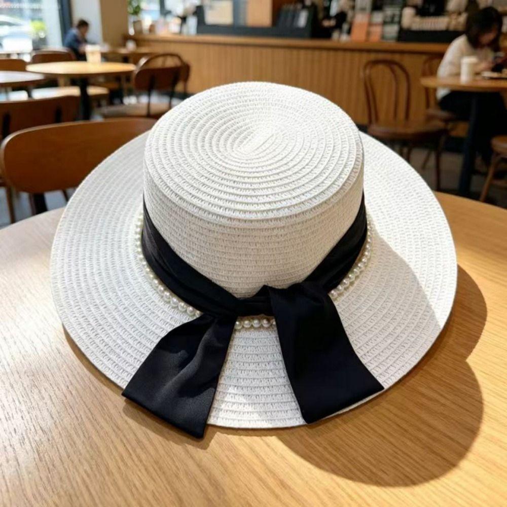 Silk Bow Bucket Hat Multicolor Beach Hat French Sun Visor Hat Summer Outdoor