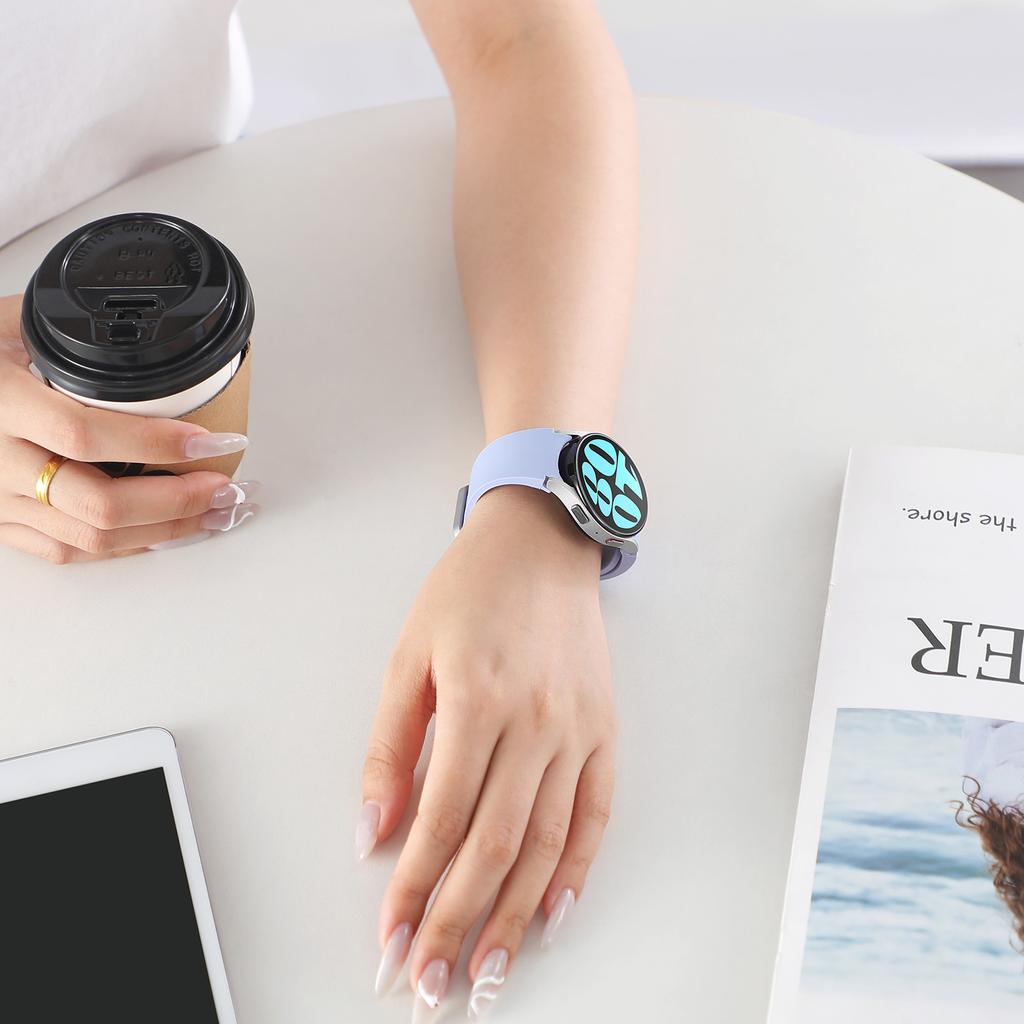 Ремешок для Samsung Galaxy Watch 6, 40 мм, 44 мм, для женщин и мужчин, силиконовые мягкие спортивные браслеты без зазоров, сменные браслеты для Galaxy Watch 6 Classic