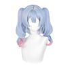 LAOBAO Rabbit Hole Cosplay Twin Light Blue and Pink Mixed Color Long Curly Heat Costume Accessory for and More Wig, Tail, Mesh, Gradient, Wig,