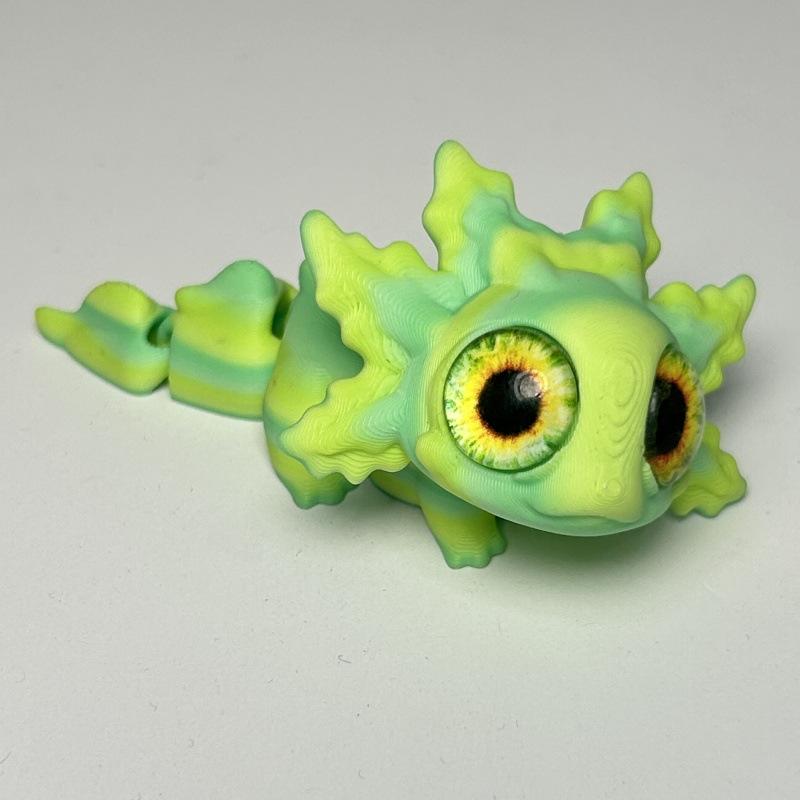 1 шт. Декорация для гостиной 3D-печать Фигурки саламандры Подвижные суставы Имитация глаз Для домашних аксессуаров Детский подарок