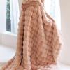 Elegant Double-Layer Plush Bubble Rabbit Blanket - Cozy Nap, Sofa, and Shawl Cover