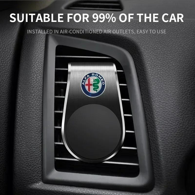 Magnetic Car Phone Holder Air Vent Clip Mount Mobile Cellphone GPS Support for Alfa Romeo 4C 159 Spider Giulia Giulietta 156 147