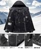 TACVASEN Outdoor Waterproof and for Skiing and Size XL Men's Fleece-Lined Jacket, Windproof, Mountaineering, Black/Gray,